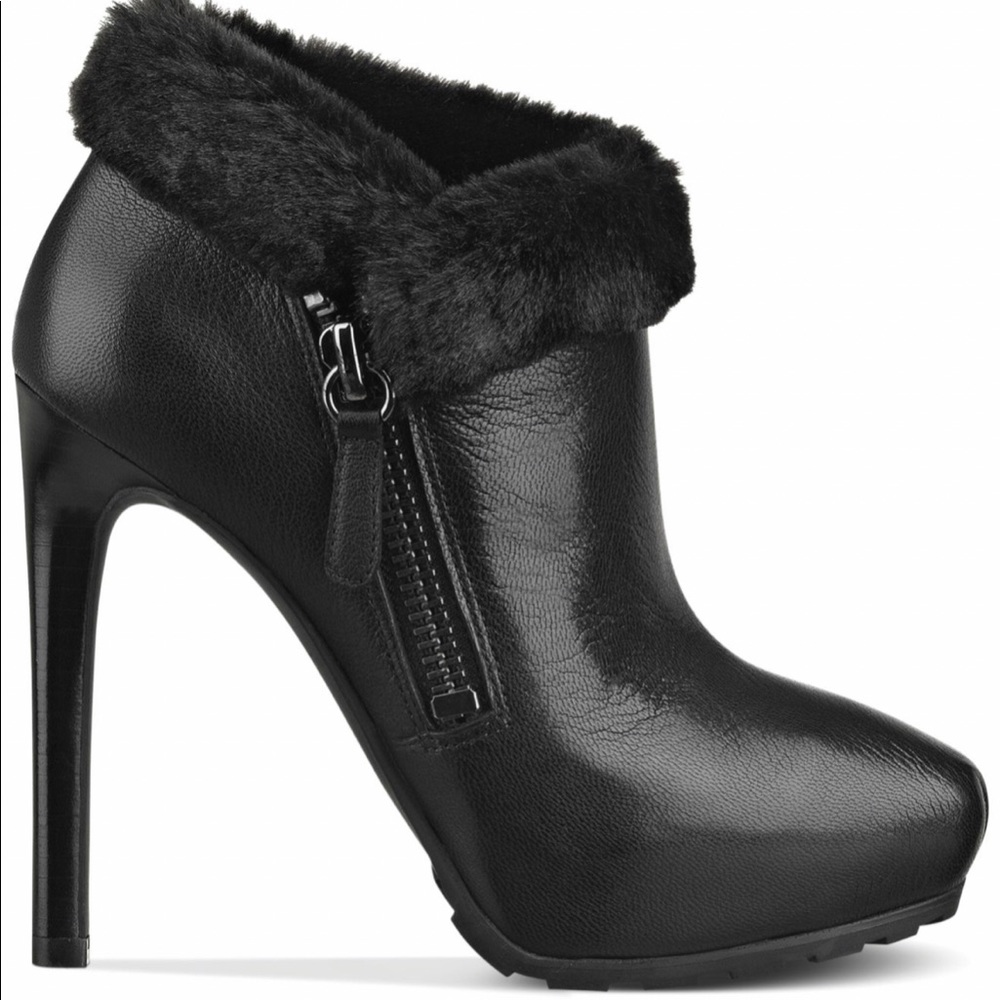 Guess black platform stiletto ankle boots